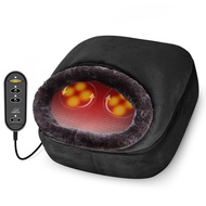 SNAILAX SL-522S 2-in-1 Shiatsu Foot and Back Massager w Heat,Kneading Feet Massager Machine with Hea