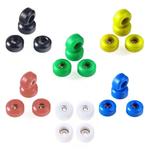 U13F Pack of 4Pcs Truck Bearing Wheels for Mini Finger Skateboard Roller Skate Scooter Figurine Skat