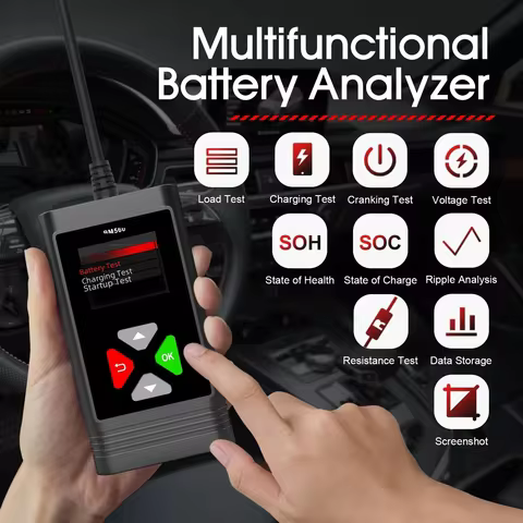 OBDResource Car Battery Tester, 6V 12V, BM560 100-2000 CCA, Automotive Alternator Tester, Digtial Ba