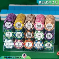 [20pcs/Set] Casino Poker Chips Dealer Playing Texas Set Poker Card Poker Game