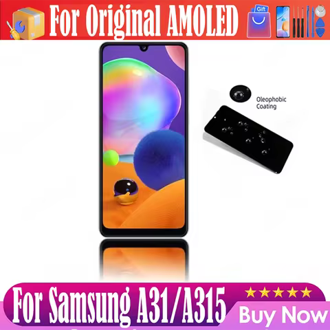 Original 6.4" OLED Display Screen Replacement, for Samsung A31 A315 LCD Display Touch Screen Digitiz