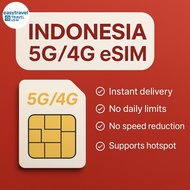 Indonesia eSIM 5G High Speed Data No Speed Reduction  Supports Hotspot 10GB 20GB