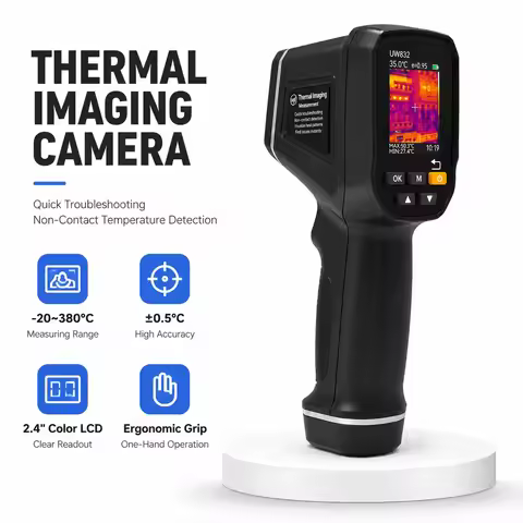 R32 Thermal Imager 32x32 IR Camera, Adj Emissivity & 3-Pt Temp(Max/Min/Ctr), -30~500C, Vis-Fusion, f