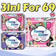 【ON SALE】Funny Sisters Sanitary Napkin (Daily-use/Night-use) for Women Overnight Absorbency Organic 