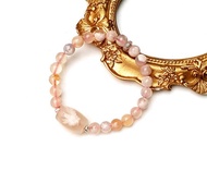 邂逅櫻花-天然櫻花瑪瑙925純銀手鍊 秀氣款 客製化