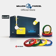 EXCELL ET-605K Bag Neck Sealers | Bakery Tape Dispenser | NICHIBAN Plastic Bag Sealer Tape | Sealing
