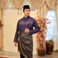 songket Kain Dewasa Samping Fabric Is Beautiful Paired With Melayu Shirts. Woven Black Cloth With Gold Threads