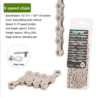 TOOPRE 9 SPEED Chain 116 Links With Quick Release Connector