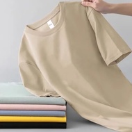 【S-5XL/10Color】Large Short Sleeve Fashion T-shirt Korean Style 200g Cotton T-shirt High Quality T-sh