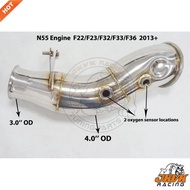 JKVK RACING 4'' PERFORMANCE EXHAUST Downpipe For N55 Engine 135i 335i 435i M235i 2013+