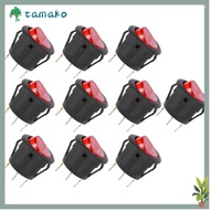 TAMAKO 10 PCS Round Rocker Switch, Red Light SPST 3 Pin 2 Position ON/, Industrial Equipment KCD1 Sn