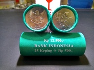 koin roll 500 rupiah melati aluminium 2008