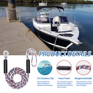 Adjustable Bungee dock line Tangle-free Stretchy Heavy-duty Marine boat rope Weather-resistant Ancho