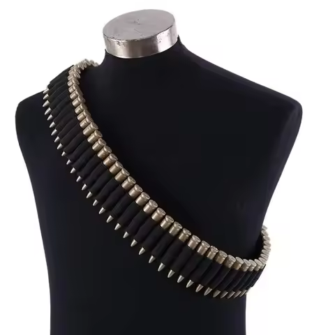 50-Round Tactical Rifle Ammo Belt for 5.56/.223/.204 Cal | Durable Nylon Cartridge Bandolier