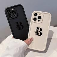 Letter B Phone case for vivo Y17s Y27 Y36 Y12 Y12 Y20 Y50 Y21 Y91 Y15 Y51 Y91 Y22 Y16 Y27 Y22 Y93 Y95 Soft Shockproof Silicone cover