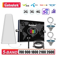 [อัพเกรด 2 เสาอากาศในร่ม] Lintratek B28 700mhz เครื่องดูดสัญญาณโทรศัพท์ 2G/3G/4G/5G 5-Band เสาขยายสั