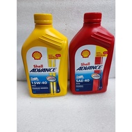 4T Shell ADVANCE SAE40 15W-40 AX3 AX5 engine oil minyak hitam