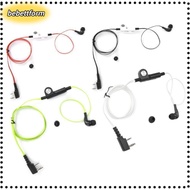 LIKE Earphone PTT Mic, 2 Pin Two Way Radio Earpiece, ABS 2 Way Noodle Headphone Cord for Kenwood Bao