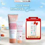 Kombinasi 1 Krim Penyingkiran Rambut OLLIE - 1 Gel Perencat Pertumbuhan Bulu OLLIE Krim Penghilang g