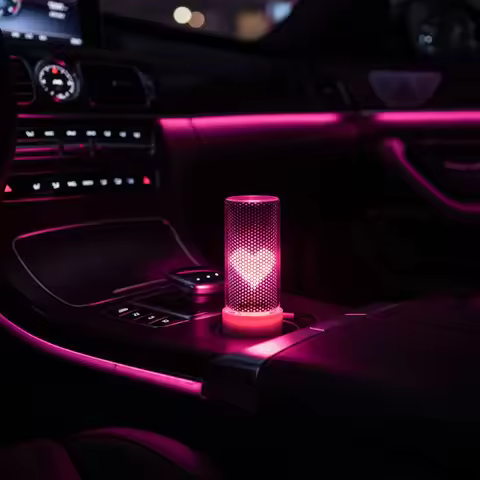 USB car bedroom table with bedroom atmosphere light, heart-shaped neon light, glass bottle, touch sm