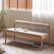 Nordic Solid Wood Bench Soft Bench Household Soft Sofa Long Bench Dining Chair Shoe Change Stool Ker