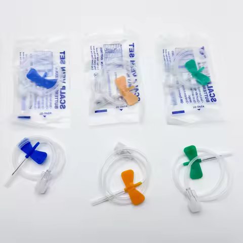 100pcs/lot Disposable Sterile Blood Collection Needle Safety Butterfly Needles Pet Medical Scalp Vei