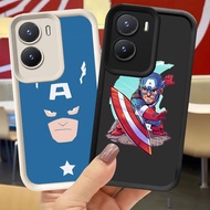 XI29 Captain America Casing for VIVO Y33e IQOO Z9X 13 Z9 Y75 Y83 Y01 Z10 Y73 V17 5G Black White
