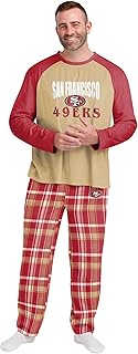 FOCO NFL San Francisco 49ers Men's Pajama Shirt and Pants Lounge Set Size Medium 34-36