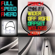 29 inch/700C MTB  "Afterburner Wider Off-Road" Offset Doublewall Rim 24H FV Welded Joint