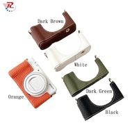 Luxury Leather Camera Half Case Cover Bag For Sony ZV1F ZV1M2 Cameras
