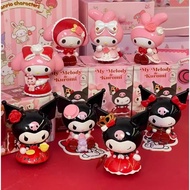 (SG Stock) Miniso Sanrio Official My Melody &amp; Kuromi Rose and Earl Blind Box Trading Figure Ornament Full Set