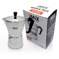 iMix 6 cup หม้อต้มกาแฟ กาต้มกาแฟ มอคค่าพอท moka pot อลูมิเนียม