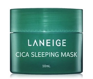 Laneige cica sleeping mask 10 ml. ขนาดทดลอง กระปุกพกพา  ลาเนจ สีเขียว ซิก้า สลีปปิ้ง มาค ใหม่ หมดอาย