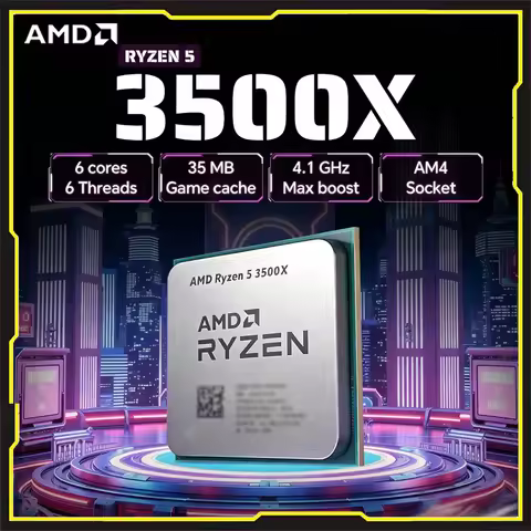 AMD Ryzen 5 3500X 6 Core 6 Thread 3.6GHz 32MB L3 Cache 7NM 65W AM4 Desktop CPU Without Package Loose