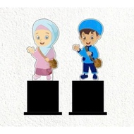 Acrylic Trophy (Muslim Children Pinkbiru) - Graduation Trophy - Muslim Children's Trophy - Acrylic G