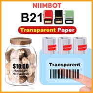 NIIMBOT B21/B1/B203 Transparent Label Printing Paper Name Sticker