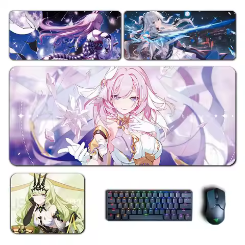 Honkai Impact 3rd Mousepad Elysia Mobius Yae Sakura Large Mouse Pad Computer Keyboard Padding Anime 