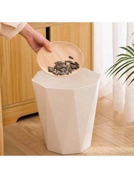 1只北歐風格的鑽石設計垃圾桶,適用於家庭、客廳、浴室和廚房,不帶蓋子
