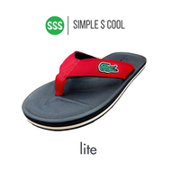 SSS JAKE รองเท้าแตะผู้ชาย ผู้หญิง เด็กโต 9-12 ปีแบบหูหนีบ คีบ เบา ใส่สบาย กันลื่น (6-13)(ดำแดงน้ำเงิ