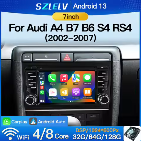 7 Inch Carplay Video Player Autoradio For Audi A4 B6 S4 B7 8E 8H RS4 Seat Exeo Multimedia Car Radio 