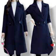 long coat wanita korea import panjang thrift peremium pl jumbo preloved blazer wanita terbaru
