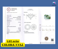 เพชร CVD รูปทรงกลม Diamond CVD Lab grown Diamond ROUND D/E/F color VVS1 VVS2 with certificate เพชรสั