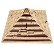 new Quest Pyramid Wooden 3D Puzzle Box With Secret Compartment High Difficulty IQ Games Brain Teaser