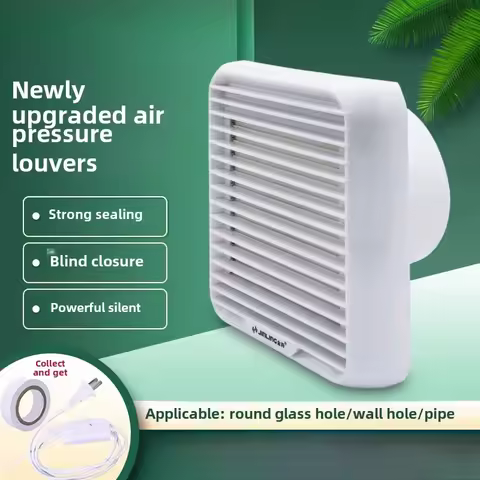 Exhaust fan 8 inch 6 inch blinds 4 inch ventilation fan toilet bathroom exhaust fan round hole glass