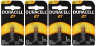 Duracell MN27BPK Watch/Electronic/Keyless Entry Battery, 12 Volt Alkaline X 4 Batteries