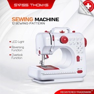 SwissThomas Sewing Machine Mesin Jahit Stitch Xpert Auto Winding Reverse LED Light 12 Sew Patterns