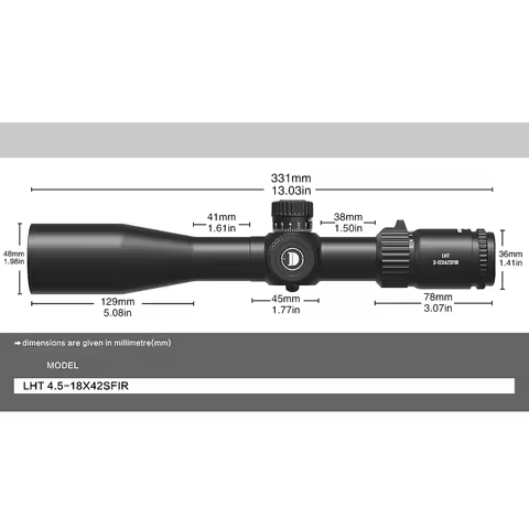 Discovery LHT 4.5-18X42SFIR Ultra-light Hunting Scope First Focal Plane Scope 1/4MOA Sight With illu