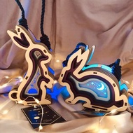 【中秋節限定】月滿中秋 紙雕兔仔燈籠 紙藝燈籠 燈飾 剪紙 禮物