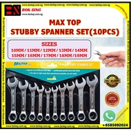 MAXTOP STUBBY SPANNER SET/SPANNER SET 10MM TO 19MM (10PCS)