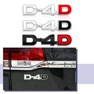 3D Metal Logo D4D Emblem Letters Car Trunk Badge For Toyota Yaris Corolla Avensis Land Cruiser Hilux